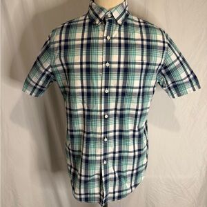 Croft & Barrow Men's Casual Plaid Shirt - Navy and Teal